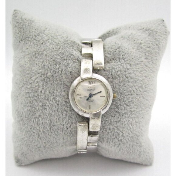 Women Anne Klein 925 Sterling Silver Swiss Quartz  Analog 19mm Round Watch(G592) - Picture 1 of 12